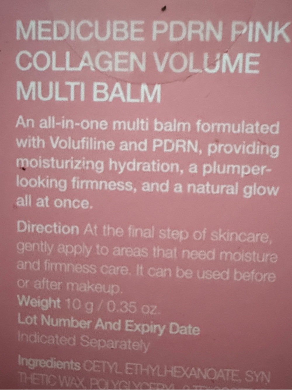 Medicube PDRN Pink Collagen Volume Multi Balm — Pink - Picture 2 of 2
